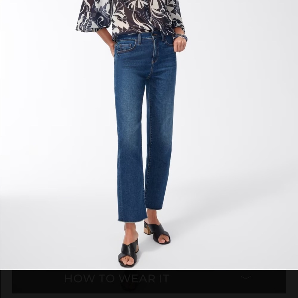 Chico’s size 2/ reg 12 high rise straight leg crop